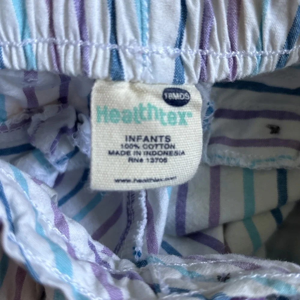 VTG Healthtex Shirt‎ And Shorts  Set Girls 18M Purple Ruffles Embroidery